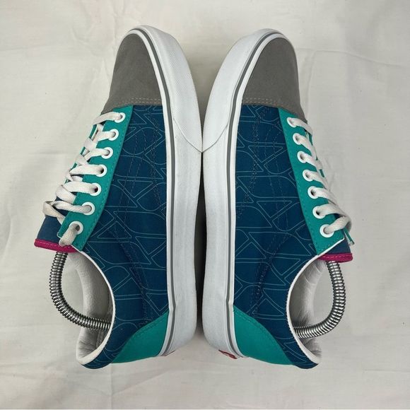 VANS Off The Wall Gray Suede Toe Box Low Lace Up Skate Sneaker Men’s 9 - Picture 5 of 9